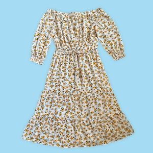 Floral Off the Shoulder Dress